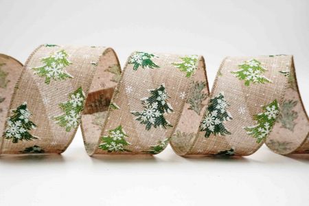 Wstążka na choinkę z płatkami śniegu - Płatki śniegu i wstążka na choinkę